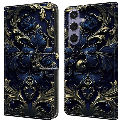 For Samsung Galaxy S24+ Case PU Leather Pattern Design Magnetic Folio Phone Cover