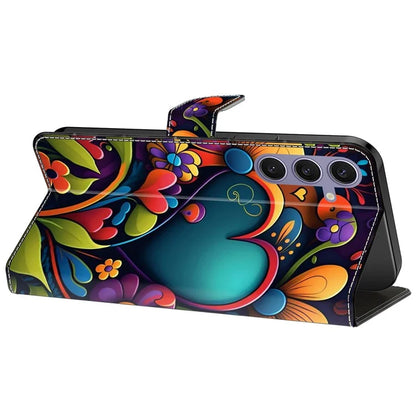 For Samsung Galaxy S24+ Case PU Leather Pattern Design Magnetic Folio Phone Cover
