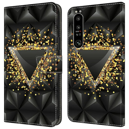For Sony Xperia 1 IV 5G Cell Phone Case Pattern Design PU Leather Flip Stand Cover