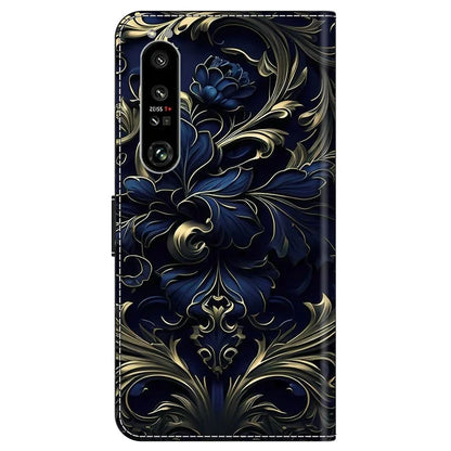 For Sony Xperia 1 IV 5G Cell Phone Case Pattern Design PU Leather Flip Stand Cover