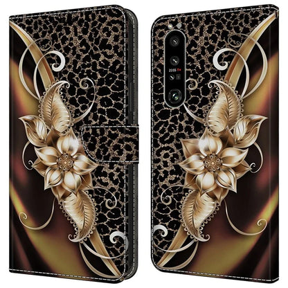 For Sony Xperia 1 IV 5G Cell Phone Case Pattern Design PU Leather Flip Stand Cover