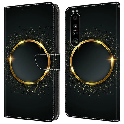 For Sony Xperia 1 IV 5G Cell Phone Case Pattern Design PU Leather Flip Stand Cover