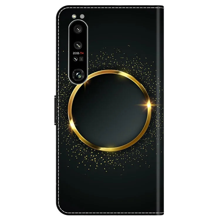 For Sony Xperia 1 IV 5G Cell Phone Case Pattern Design PU Leather Flip Stand Cover