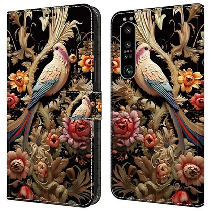 For Sony Xperia 1 IV 5G Cell Phone Case Pattern Design PU Leather Flip Stand Cover
