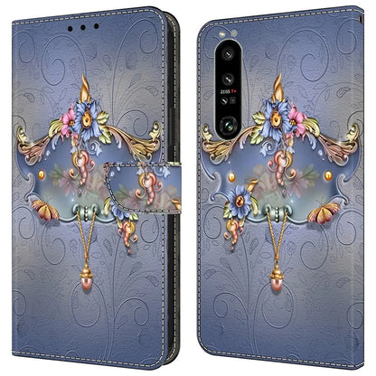For Sony Xperia 1 IV 5G Cell Phone Case Pattern Design PU Leather Flip Stand Cover