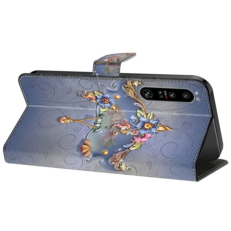For Sony Xperia 1 IV 5G Cell Phone Case Pattern Design PU Leather Flip Stand Cover