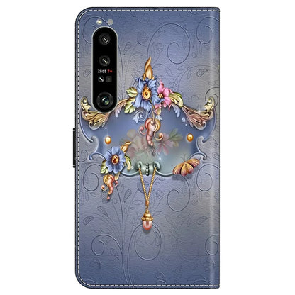 For Sony Xperia 1 IV 5G Cell Phone Case Pattern Design PU Leather Flip Stand Cover