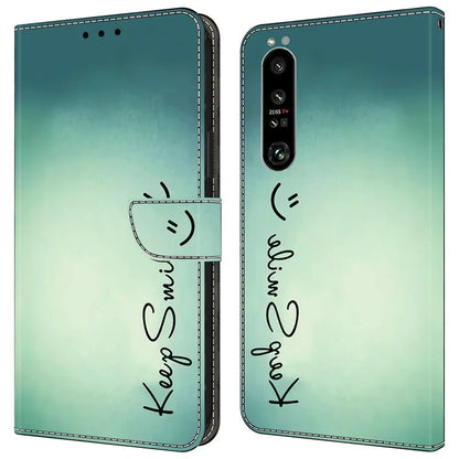 For Sony Xperia 1 IV 5G Cell Phone Case Pattern Design PU Leather Flip Stand Cover