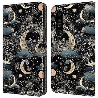 For Sony Xperia 1 IV 5G Cell Phone Case Pattern Design PU Leather Flip Stand Cover