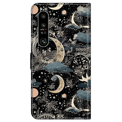 For Sony Xperia 1 IV 5G Cell Phone Case Pattern Design PU Leather Flip Stand Cover