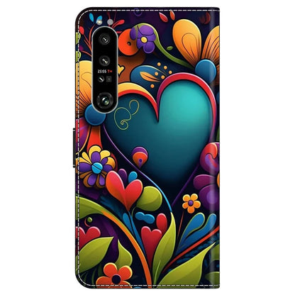 For Sony Xperia 1 IV 5G Cell Phone Case Pattern Design PU Leather Flip Stand Cover