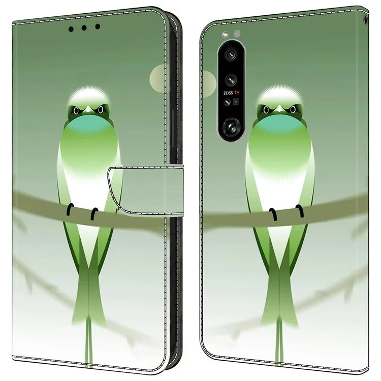 For Sony Xperia 1 IV 5G Cell Phone Case Pattern Design PU Leather Flip Stand Cover