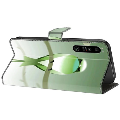 For Sony Xperia 1 IV 5G Cell Phone Case Pattern Design PU Leather Flip Stand Cover