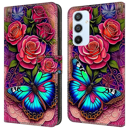 For Samsung Galaxy A54 5G Case PU Leather Stand Magnetic Clasp Pattern Printing Phone Cover