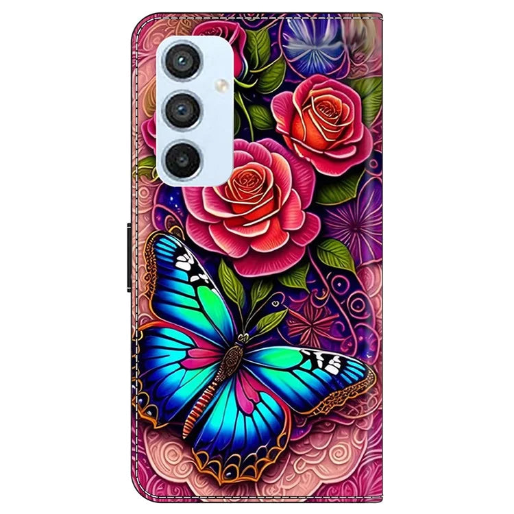 For Samsung Galaxy A54 5G Case PU Leather Stand Magnetic Clasp Pattern Printing Phone Cover
