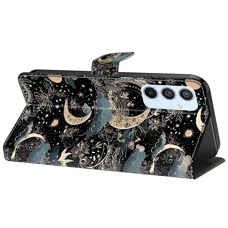 For Samsung Galaxy A54 5G Case PU Leather Stand Magnetic Clasp Pattern Printing Phone Cover