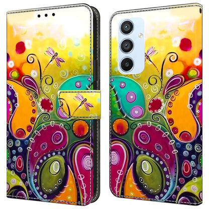 For Samsung Galaxy A54 5G Case PU Leather Stand Magnetic Clasp Pattern Printing Phone Cover