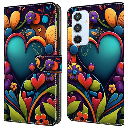 For Samsung Galaxy A54 5G Case PU Leather Stand Magnetic Clasp Pattern Printing Phone Cover