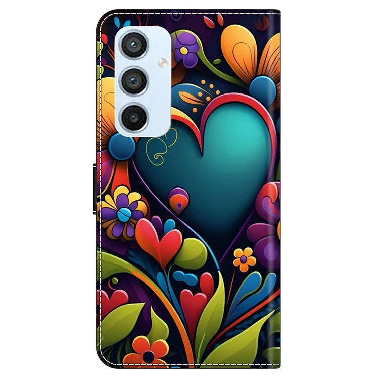 For Samsung Galaxy A54 5G Case PU Leather Stand Magnetic Clasp Pattern Printing Phone Cover