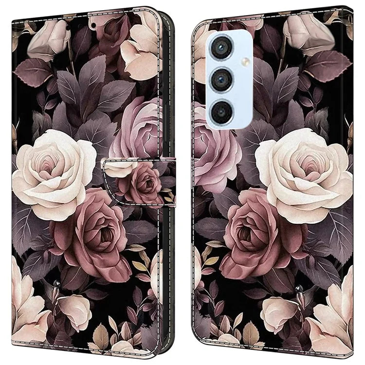 For Samsung Galaxy A54 5G Case PU Leather Stand Magnetic Clasp Pattern Printing Phone Cover