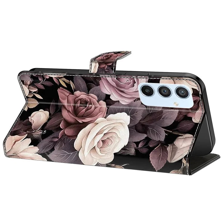 For Samsung Galaxy A54 5G Case PU Leather Stand Magnetic Clasp Pattern Printing Phone Cover