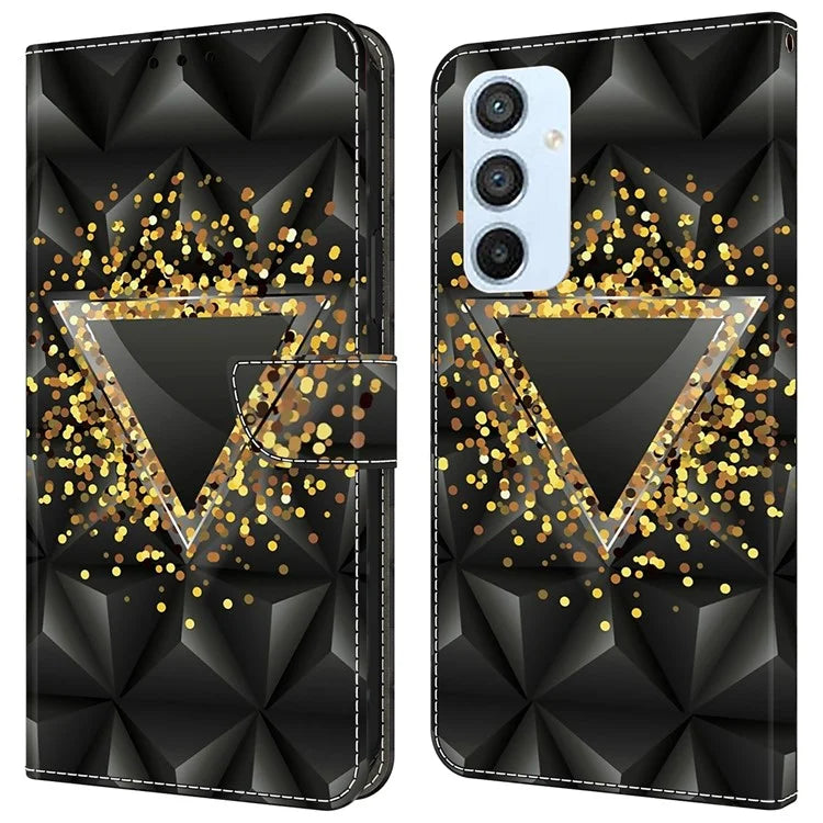 For Samsung Galaxy A54 5G Case PU Leather Stand Magnetic Clasp Pattern Printing Phone Cover