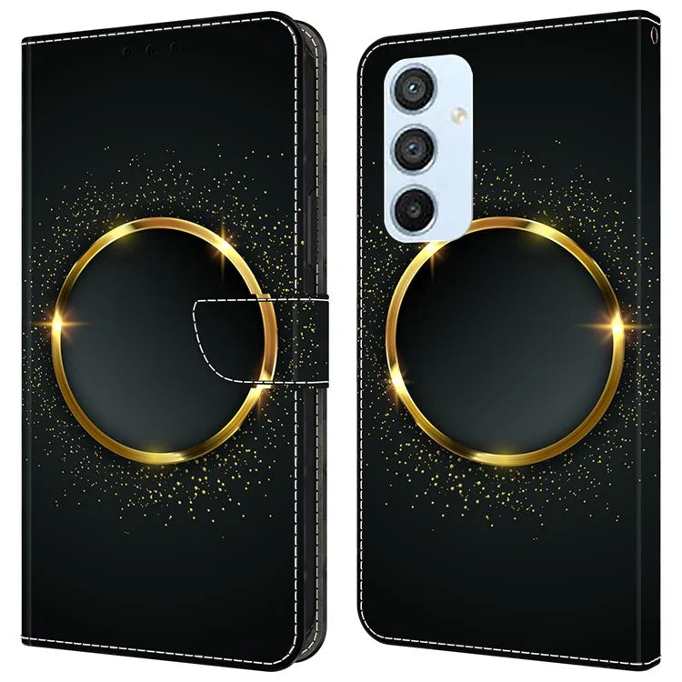 For Samsung Galaxy A54 5G Case PU Leather Stand Magnetic Clasp Pattern Printing Phone Cover