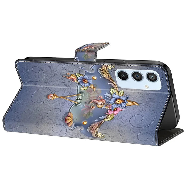 For Samsung Galaxy A54 5G Case PU Leather Stand Magnetic Clasp Pattern Printing Phone Cover