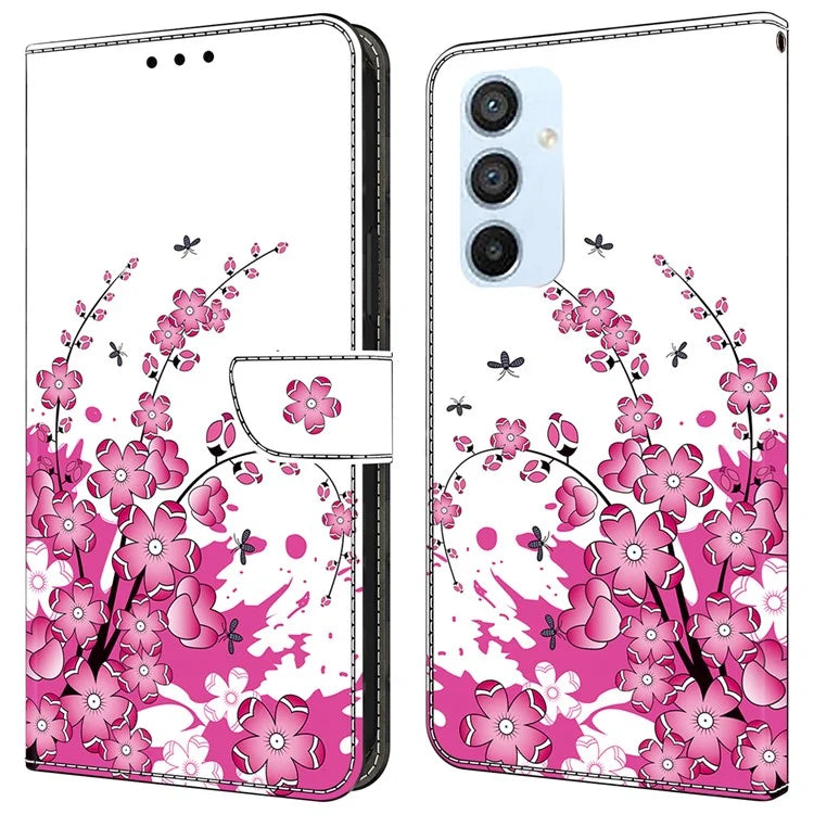 For Samsung Galaxy A54 5G Case PU Leather Stand Magnetic Clasp Pattern Printing Phone Cover