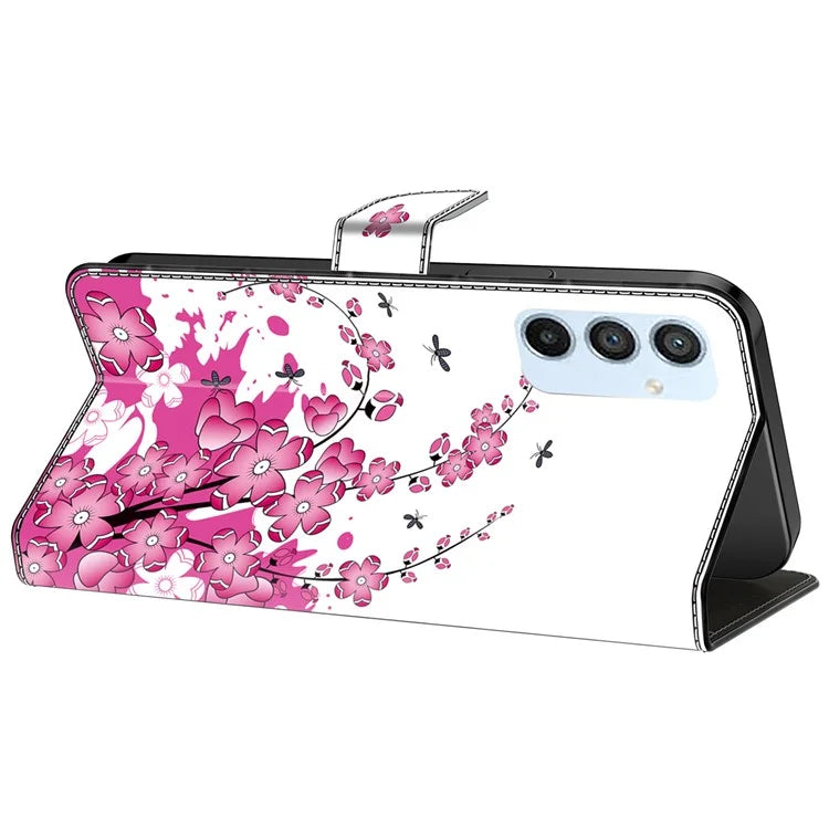For Samsung Galaxy A54 5G Case PU Leather Stand Magnetic Clasp Pattern Printing Phone Cover