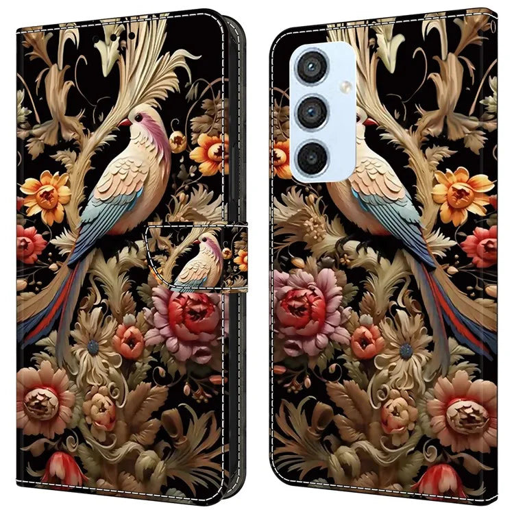 For Samsung Galaxy A54 5G Case PU Leather Stand Magnetic Clasp Pattern Printing Phone Cover