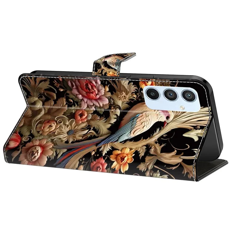 For Samsung Galaxy A54 5G Case PU Leather Stand Magnetic Clasp Pattern Printing Phone Cover