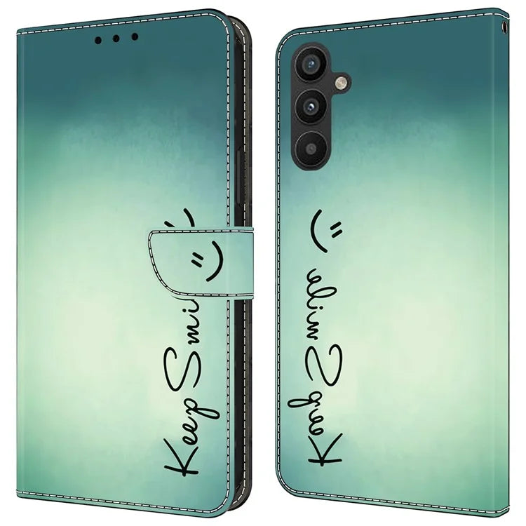 For Samsung Galaxy A55 5G Phone Case Wholesale Pattern Printing PU Leather Cover with Wallet