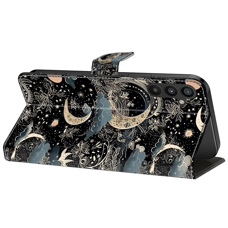 For Samsung Galaxy A55 5G Phone Case Wholesale Pattern Printing PU Leather Cover with Wallet