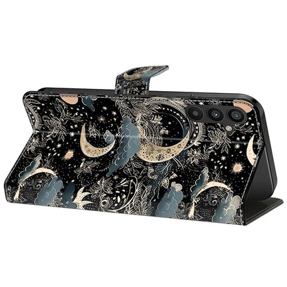 For Samsung Galaxy A55 5G Phone Case Wholesale Pattern Printing PU Leather Cover with Wallet