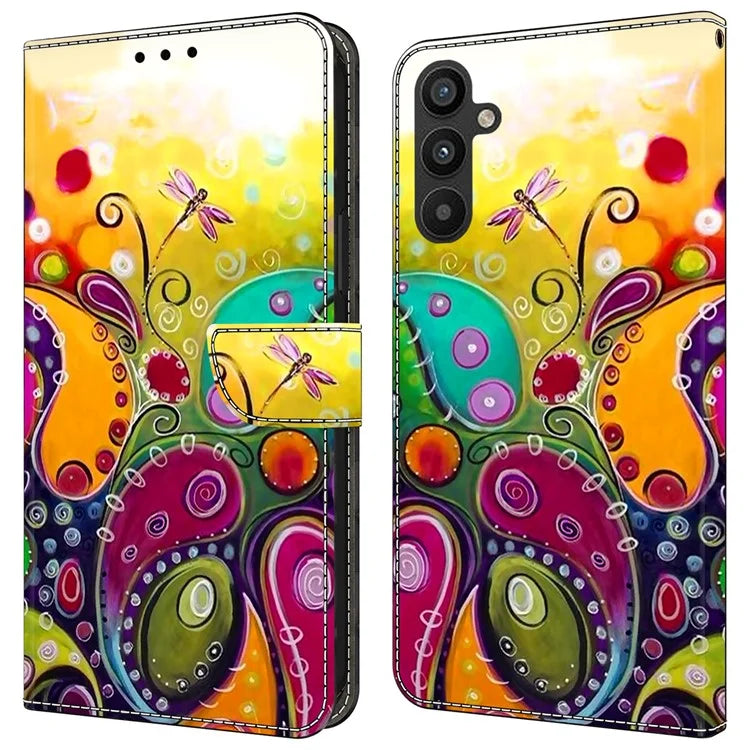 For Samsung Galaxy A55 5G Phone Case Wholesale Pattern Printing PU Leather Cover with Wallet