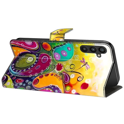 For Samsung Galaxy A55 5G Phone Case Wholesale Pattern Printing PU Leather Cover with Wallet