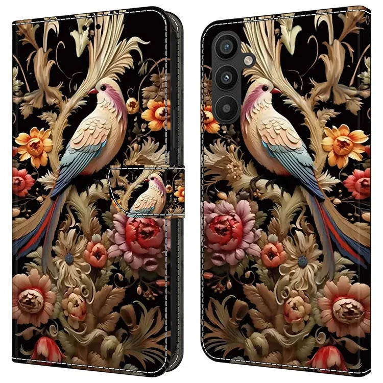 For Samsung Galaxy A55 5G Phone Case Wholesale Pattern Printing PU Leather Cover with Wallet