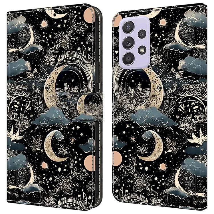 For Samsung Galaxy A52 4G / 5G / A52s 5G Case Pattern Printing Flip Folio Leather Phone Cover