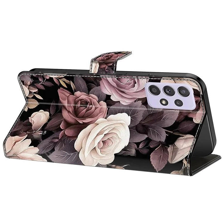 For Samsung Galaxy A52 4G / 5G / A52s 5G Case Pattern Printing Flip Folio Leather Phone Cover