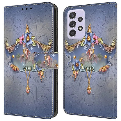 For Samsung Galaxy A52 4G / 5G / A52s 5G Case Pattern Printing Flip Folio Leather Phone Cover
