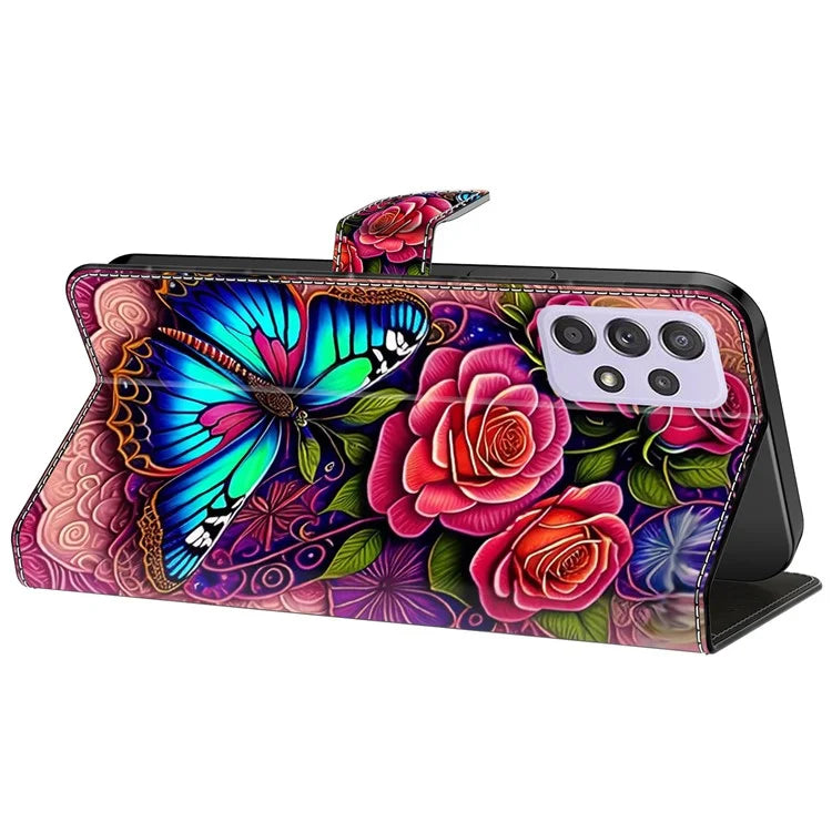 For Samsung Galaxy A52 4G / 5G / A52s 5G Case Pattern Printing Flip Folio Leather Phone Cover