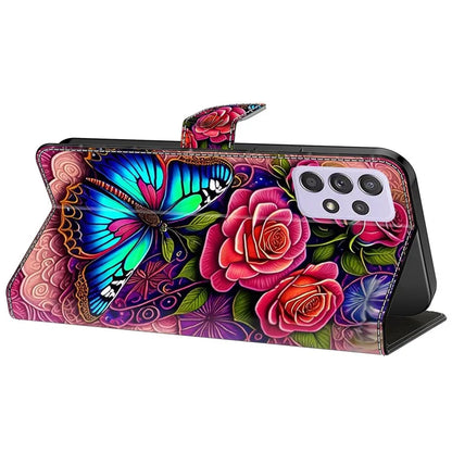 For Samsung Galaxy A52 4G / 5G / A52s 5G Case Pattern Printing Flip Folio Leather Phone Cover
