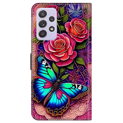 For Samsung Galaxy A52 4G / 5G / A52s 5G Case Pattern Printing Flip Folio Leather Phone Cover