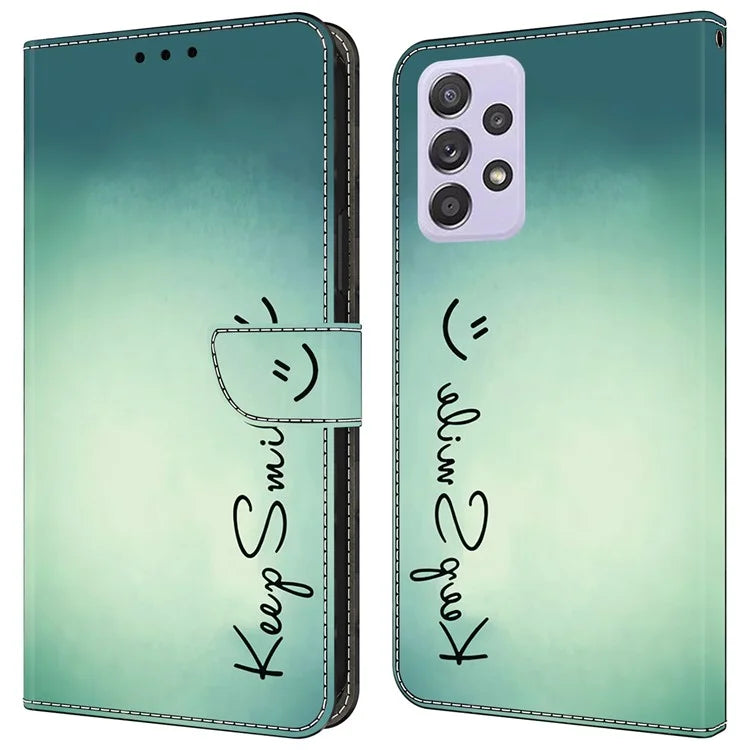 For Samsung Galaxy A52 4G / 5G / A52s 5G Case Pattern Printing Flip Folio Leather Phone Cover