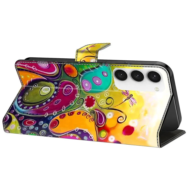 For Samsung Galaxy S23 Wallet Phone Case Pattern Printing Leather Cover Mobile Accessories Wholesale