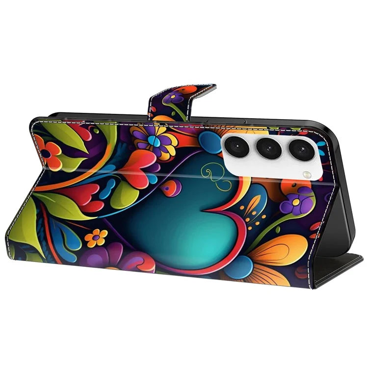 For Samsung Galaxy S23 Wallet Phone Case Pattern Printing Leather Cover Mobile Accessories Wholesale