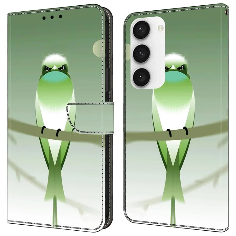 For Samsung Galaxy S23 Wallet Phone Case Pattern Printing Leather Cover Mobile Accessories Wholesale