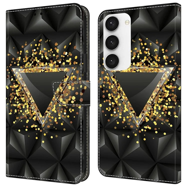 For Samsung Galaxy S23 Wallet Phone Case Pattern Printing Leather Cover Mobile Accessories Wholesale