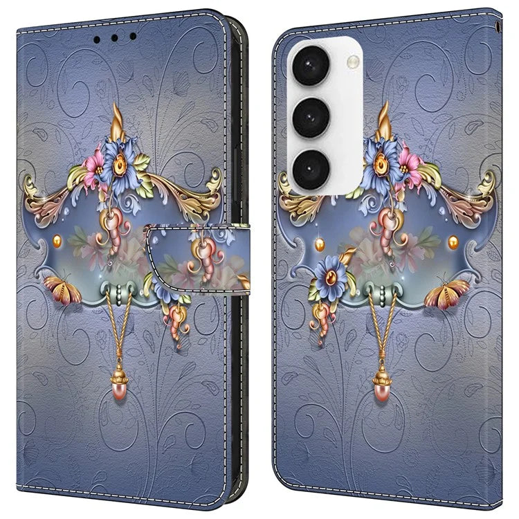 For Samsung Galaxy S23 Wallet Phone Case Pattern Printing Leather Cover Mobile Accessories Wholesale